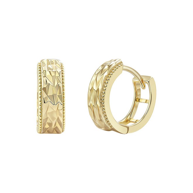 Crushed Ice Texture Geometric Earrings