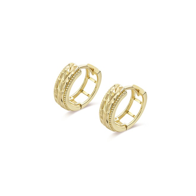 Crushed Ice Texture Geometric Earrings