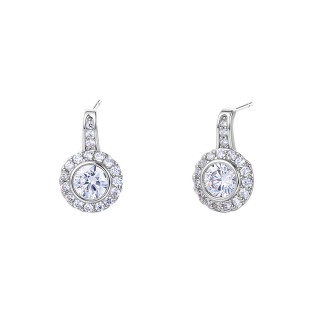 Full-Crystal Hoop Earrings