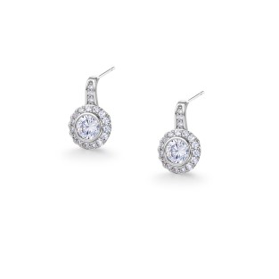 Full-Crystal Hoop Earrings