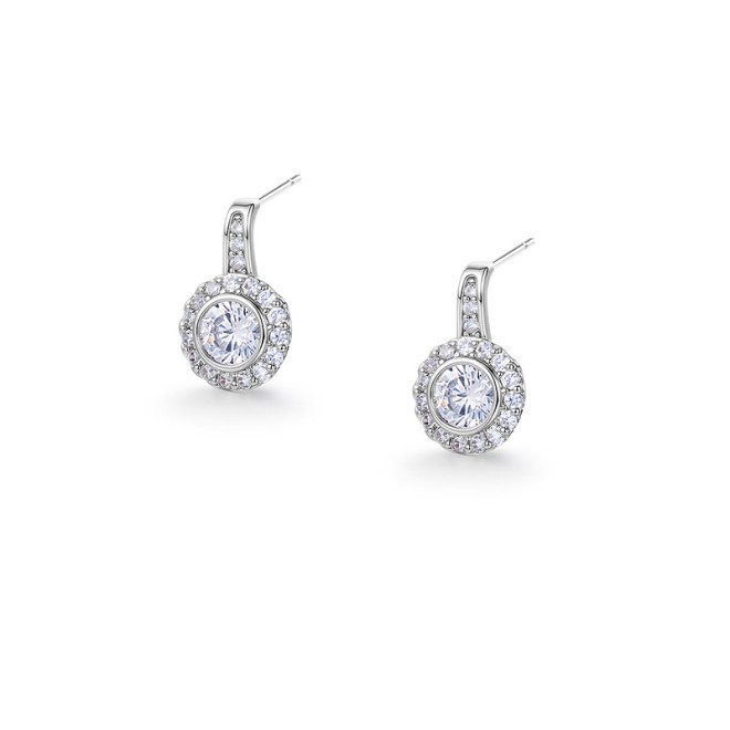Full-Crystal Hoop Earrings