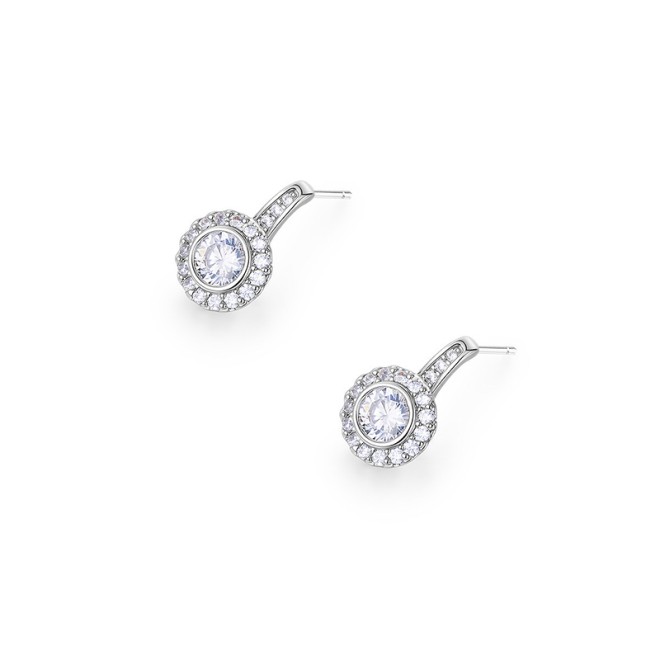 Full-Crystal Hoop Earrings