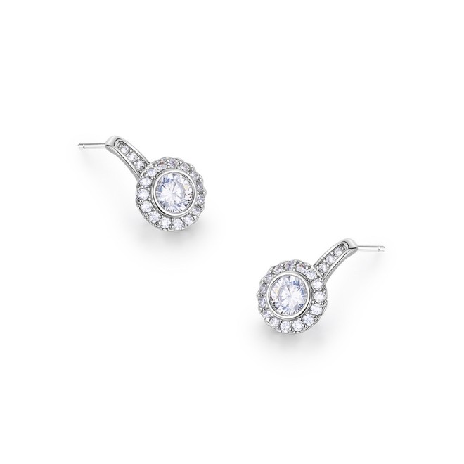 Full-Crystal Hoop Earrings