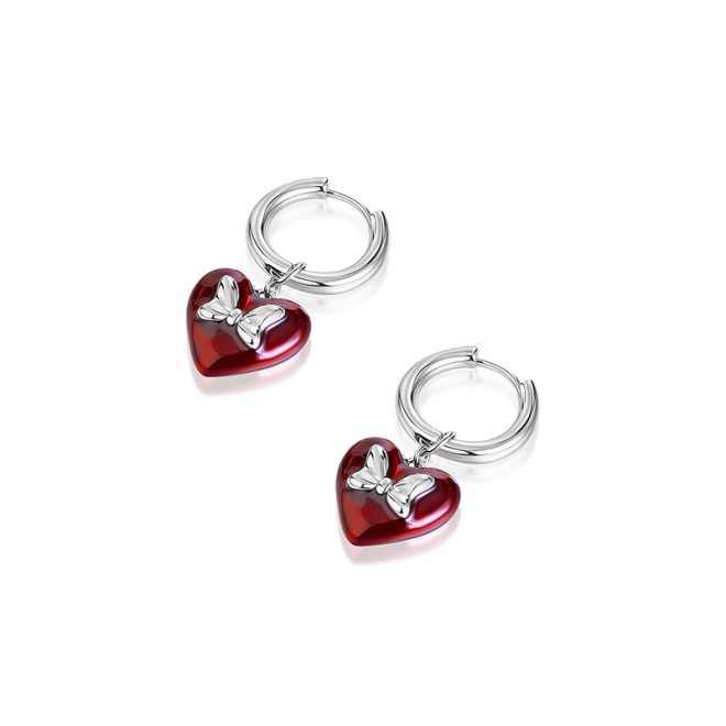 Heart Bow Elegant Earrings