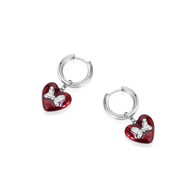 Heart Bow Elegant Earrings