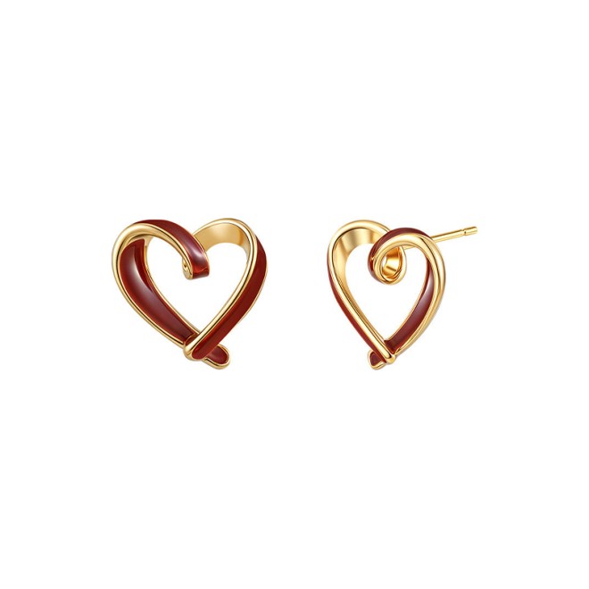 Love Design Ear Hoop Earrings