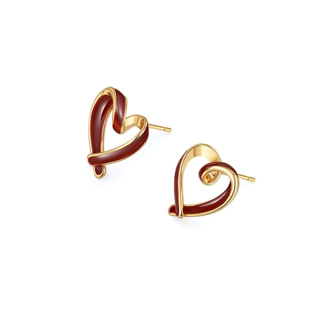 Love Design Ear Hoop Earrings