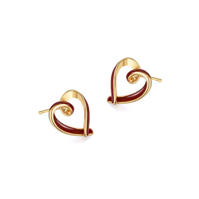 Love Design Ear Hoop Earrings