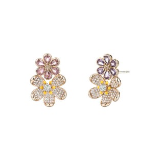 Dopamine Color Flower Design Earrings