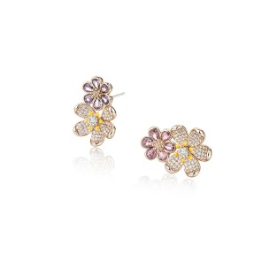 Dopamine Color Flower Design Earrings