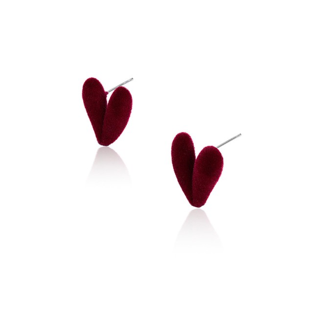 Heart Velvet Earrings
