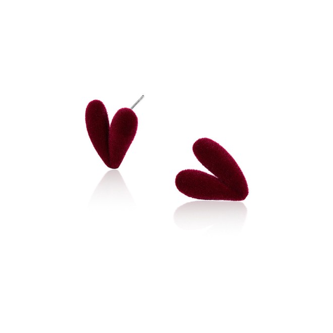 Heart Velvet Earrings