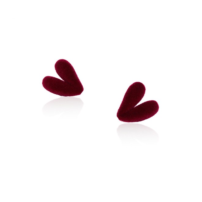 Heart Velvet Earrings