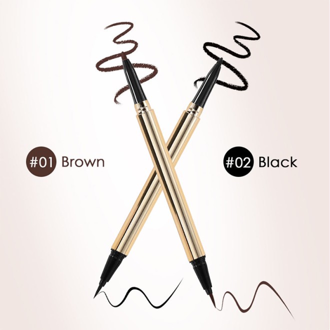 Dual Headed Quick-Dry Liquid Gel Eyeliner Pen