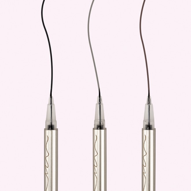 Three-Color Ultra Fine Eyeliner Pencil Natural Smooth Long-Lasting Waterproof Sweatproof Smudge-Proof High Pigmentation