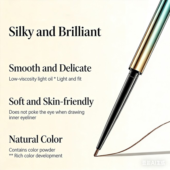 Waterproof Eyeliner Pencil Long-Lasting High Pigmentation Soft Texture Easy to Apply