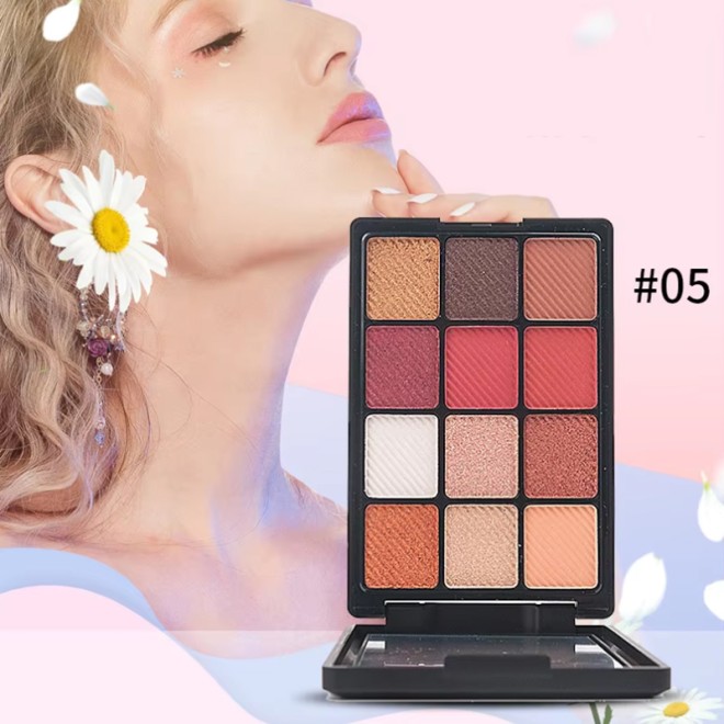 Shiny Shimmer Eyeshadow Palette High Pigment Waterproof Pressed Powder
