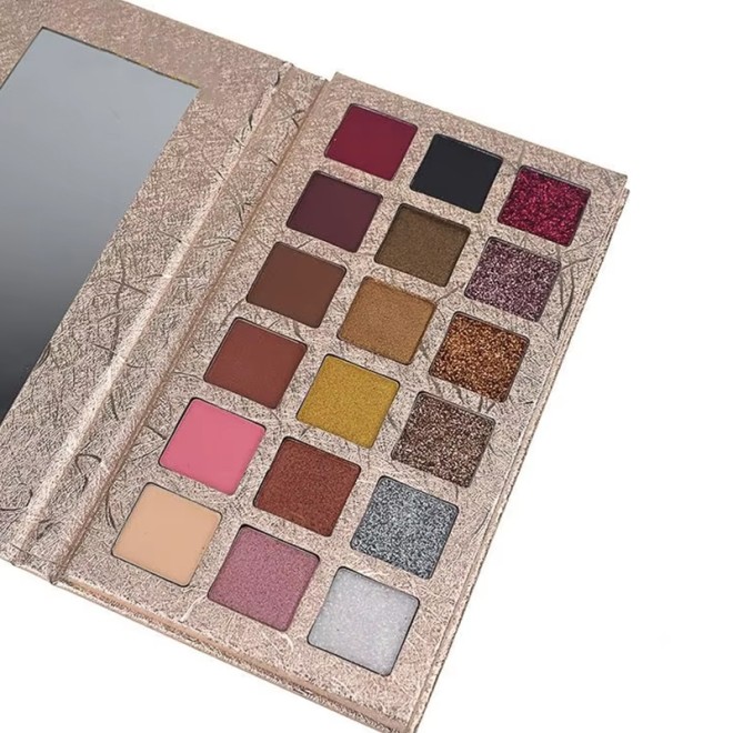 18-Color Multi-Shimmer Metallic Eyeshadow Palette Pressed Powder Eyeshadow Palette