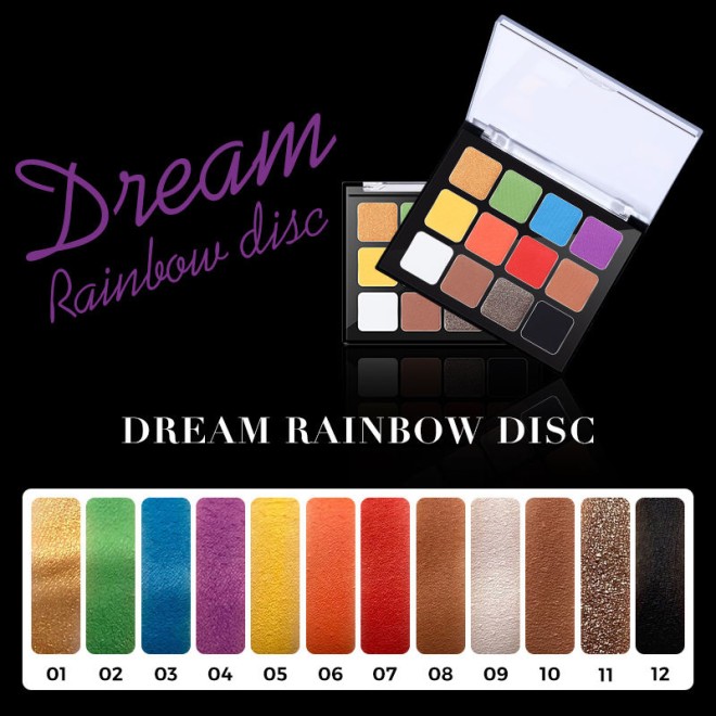 12 Color High Pigment Eyeshadow Palette Beauty Cosmetic Makeup