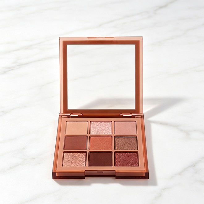 Matte Shimmer Nude Nine-Color Eyeshadow Palette High Pigment Plastic Packaging