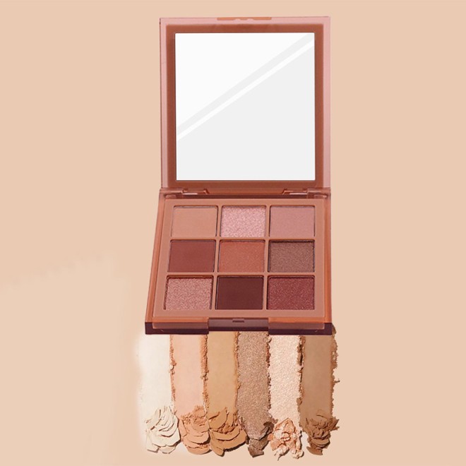 Matte Shimmer Nude Nine-Color Eyeshadow Palette High Pigment Plastic Packaging