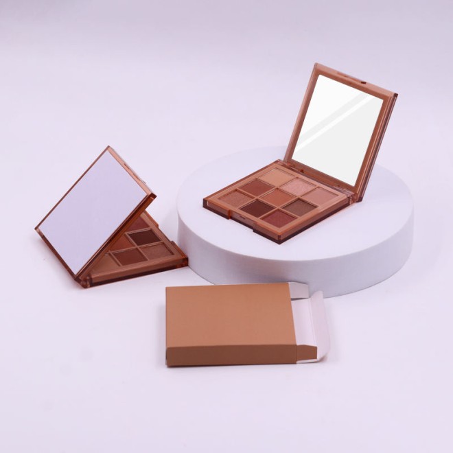 Matte Shimmer Nude Nine-Color Eyeshadow Palette High Pigment Plastic Packaging