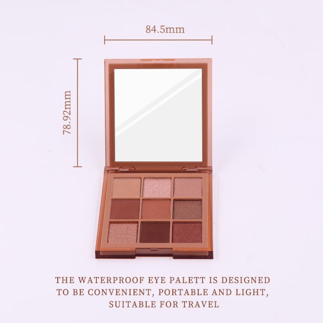 Matte Shimmer Nude Nine-Color Eyeshadow Palette High Pigment Plastic Packaging