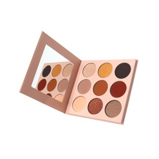 9 Colors Round Cardboard Eyeshadow Palette