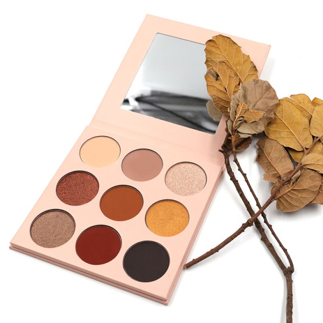 9 Colors Round Cardboard Eyeshadow Palette