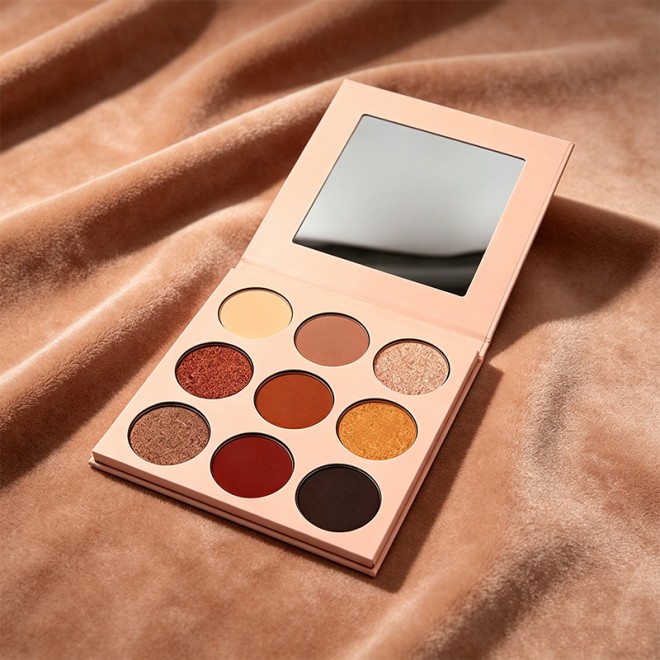 9 Colors Round Cardboard Eyeshadow Palette