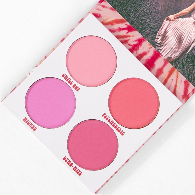 Four-Color Eyeshadow Palette Matte Waterproof Long-Lasting Vegan Bright Pink