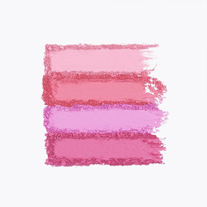 Four-Color Eyeshadow Palette Matte Waterproof Long-Lasting Vegan Bright Pink
