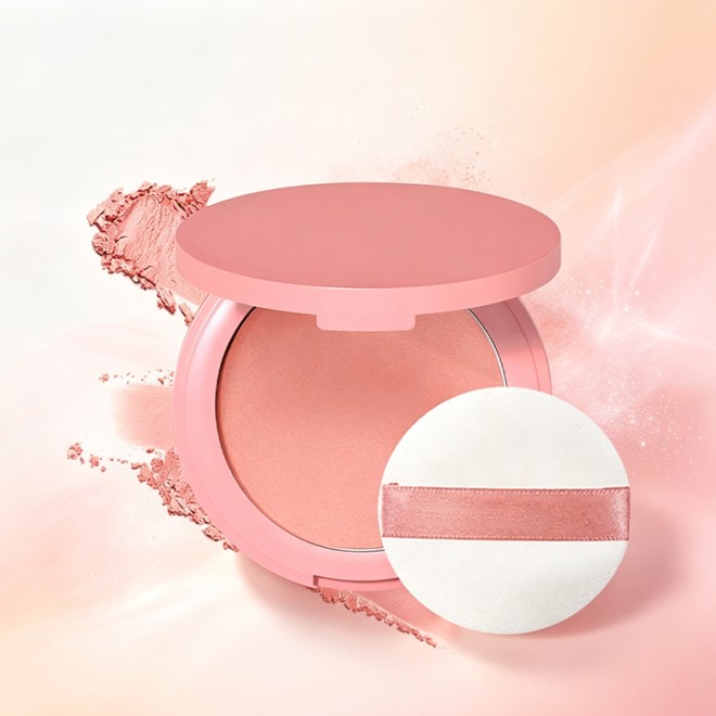 4-Color Mineral Pressed Blush Natural Brightening
