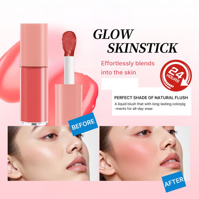 Waterproof Long-lasting Liquid Blush High Pigment Natural Matte