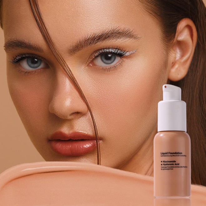 Matte Waterproof Whitening Foundation Liquid 70ml Long-lasting Concealer Moisturizing
