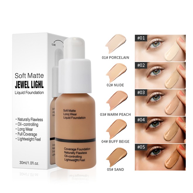 Liquid Foundation Full Coverage Waterproof Matte Cream Foundation