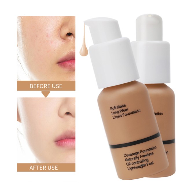 Liquid Foundation Full Coverage Waterproof Matte Cream Foundation