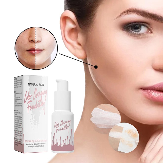 4-in-1 Primer Sunscreen Concealer Foundation Color-Changing Skin Tone Foundation