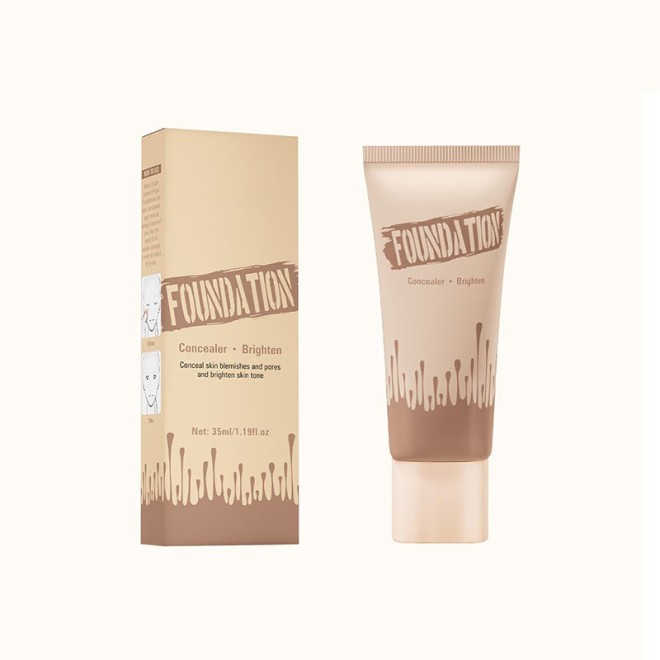 6 Colors Long-Lasting Full Coverage Waterproof Concealer Matte Foundation for Dark Skin