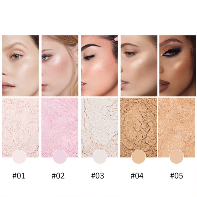 5-Color Face Setting Powder Translucent Loose Powder