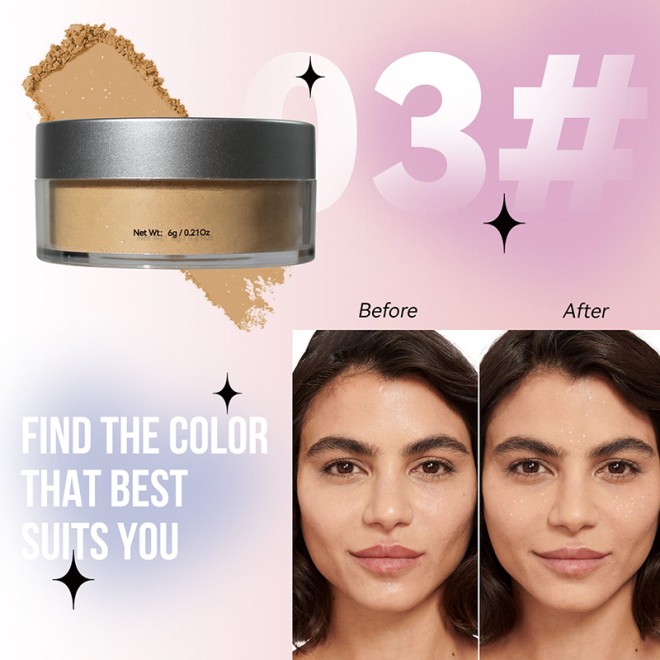 Pearl Lightweight Loose Powder Light Natural Setting Highlight Brightening Concealer Oil Control