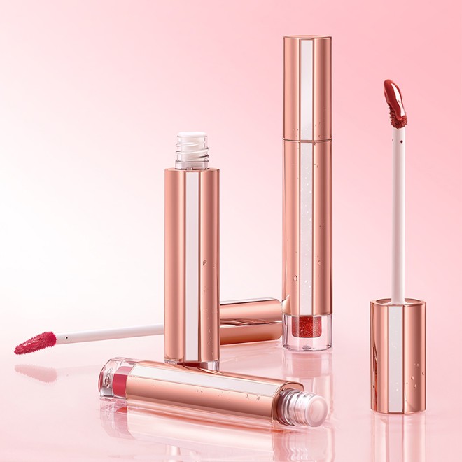 Vegan Mineral Lightweight Water-Based Glass Lip Gloss Long-Lasting Hydrating Non-Sticky