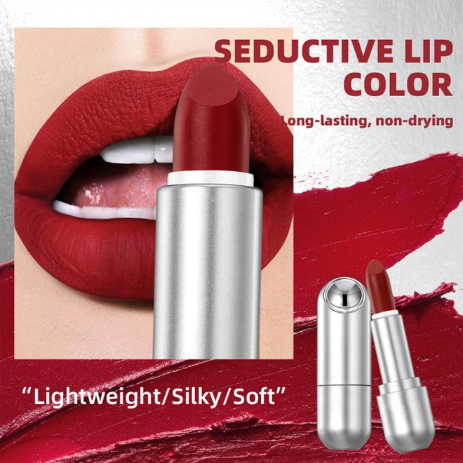Non-Sticky Vegan Matte Lipstick Long-Lasting Waterproof
