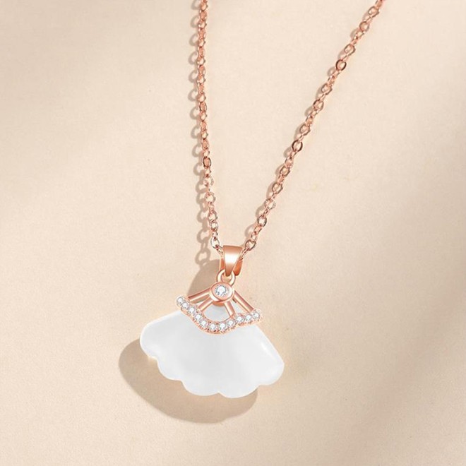 Simple Hetian Jade Pendant Sterling Silver Necklace
