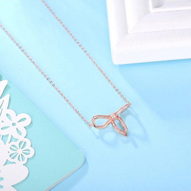 Minimalist Zircon Sterling Silver Necklace
