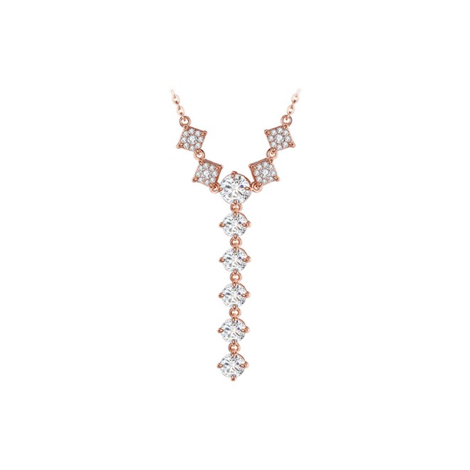 Minimalist Style Zircon Pendant Necklace