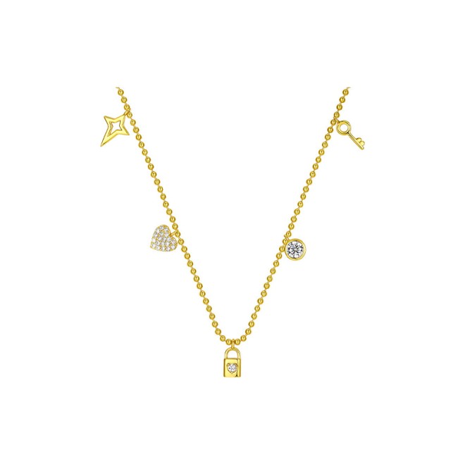 Cute Style Zircon Pendant Necklace