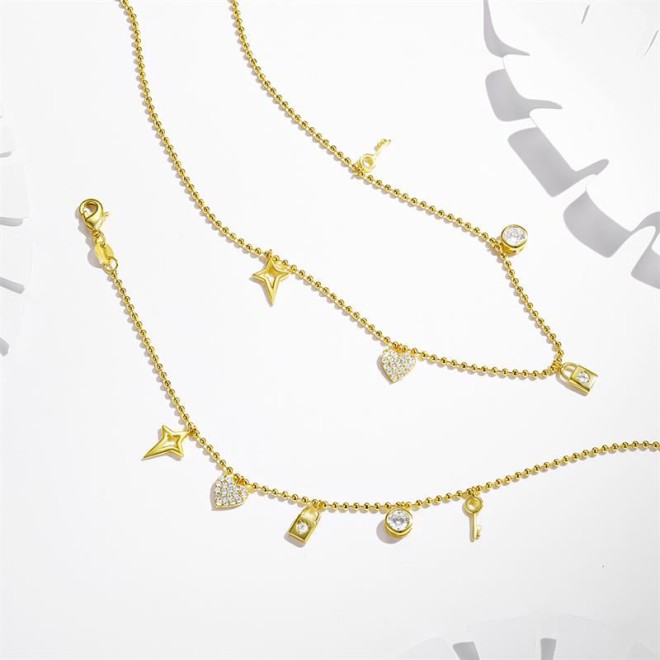Cute Style Zircon Pendant Necklace