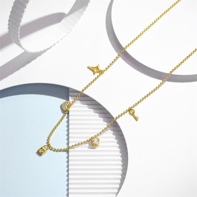 Cute Style Zircon Pendant Necklace
