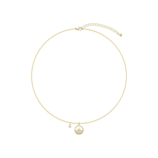 Eight-Pointed Star French Retro Collarbone Necklace